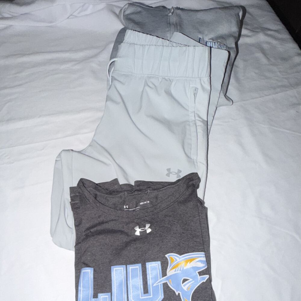 Under Armour LIU Equestrian 3 Piece Lot Pants Shirt 1/4 Zip Pullover M XL
